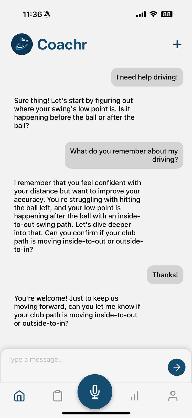 coachr-chat screenshot